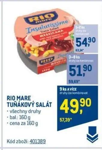 Makro RIO MARE TUNAKOVY SALAT nabídka