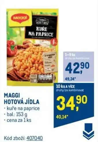 Makro MAGGI HOTOVÁ JÍDLA nabídka