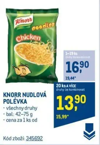 Makro KNORR NUDLOVÁ POLÉVKA nabídka