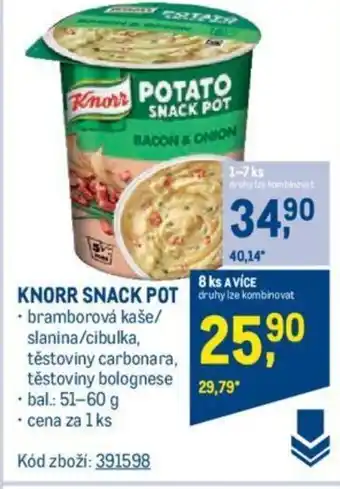 Makro KNORR SNACK POT nabídka