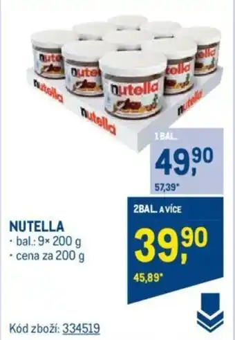 Makro NUTELLA nabídka