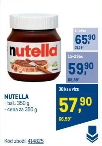 Makro NUTELLA nabídka