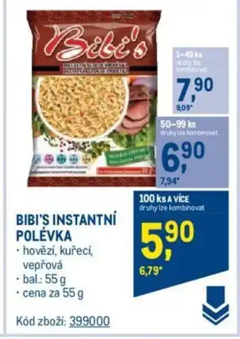 Makro BIBI'S INSTANTNÍ POLÉVKA nabídka