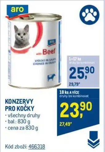 Makro KONZERVY PRO KOČKY nabídka