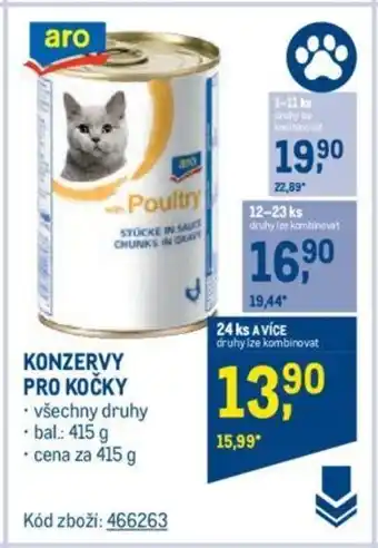 Makro KONZERVY PRO KOČKY nabídka