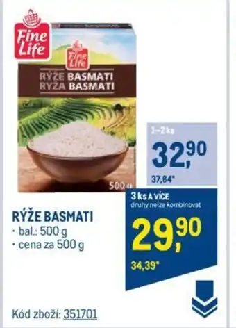 Makro RÝŽE BASMATI nabídka