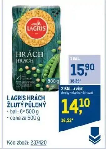 Makro LAGRIS HRÁCH ŽLUTÝ PŮLENÝ nabídka