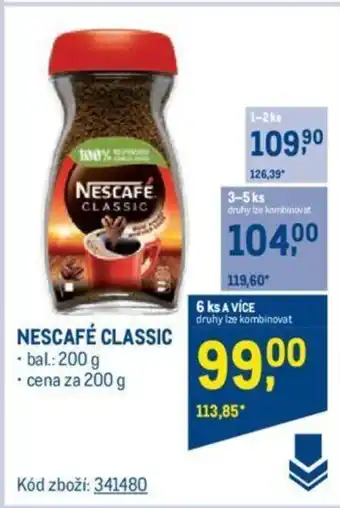 Makro NESCAFÉ CLASSIC nabídka