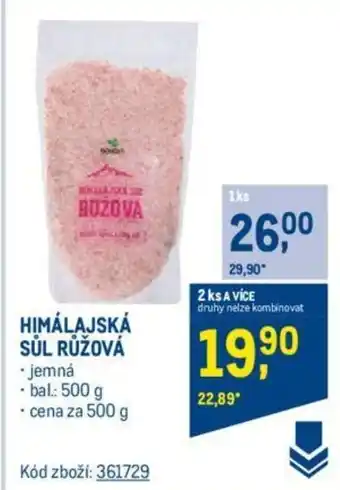 Makro HIMÁLAJSKÁ SŮL RŮŽOVÁ nabídka