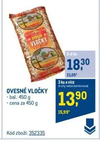 Makro OVESNÉ VLOČKY nabídka