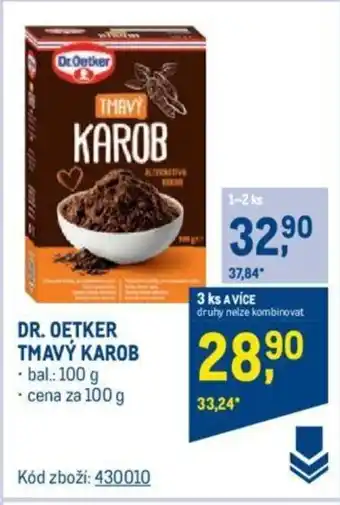 Makro DR. OETKER TMAVÝ KAROB nabídka