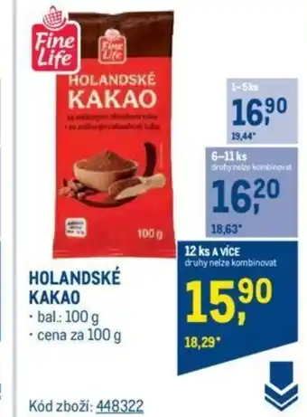 Makro HOLANDSKÉ KAKAO nabídka