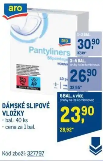 Makro DÁMSKÉ SLIPOVÉ VLOŽKY nabídka
