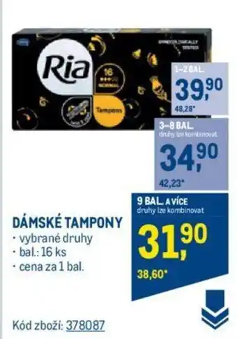 Makro DÁMSKÉ TAMPONY nabídka