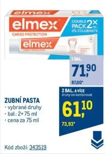 Makro ZUBNÍ PASTA nabídka