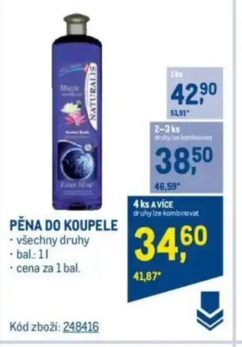 Makro PĚNA DO KOUPELE nabídka