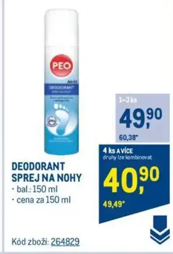 Makro DEODORANT SPREJ NA NOHY nabídka