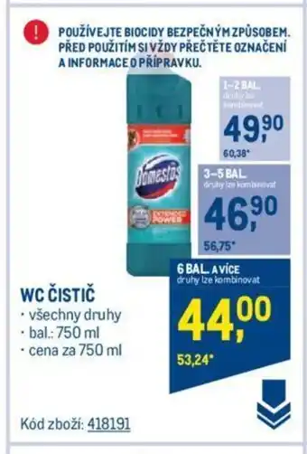 Makro WC ČISTIČ nabídka
