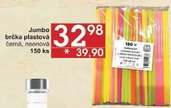 Jip Jumbo brčka plastová černá, neonová, 150 ks nabídka