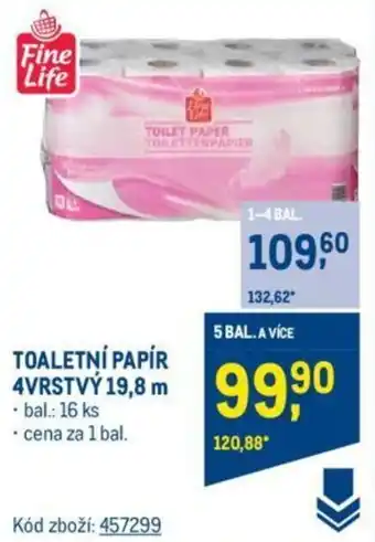 Makro TOALETNÍ PAPÍR 4VRSTVÝ nabídka