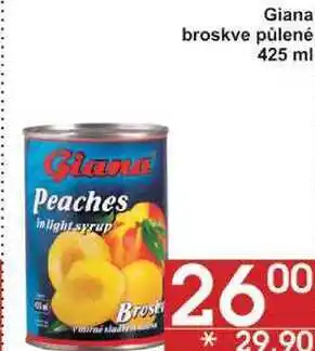 Jip Giana broskve půlené, 425 ml nabídka