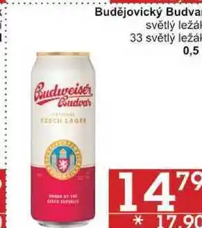 Jip Budějovický budvar světlý ležák, 0,5 l nabídka
