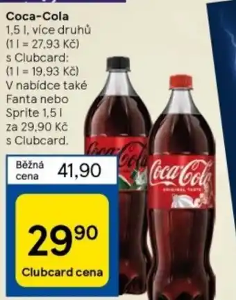 Tesco Coca-Cola 1,5 L nabídka