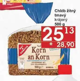 Jip Chléb žitný tmavý krájený, 500 g nabídka