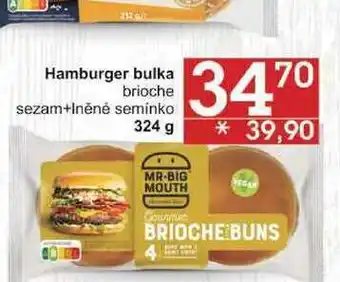 Jip Hamburger bulka brioche sezam+iněné semínko, 324 g nabídka