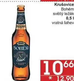 Jip Krušovice bohém světlý ležák, 0,5 l nabídka