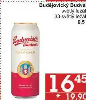 Jip Budějovický budvar světlý ležák, 0,5 l nabídka