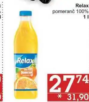 Relax pomeranč 100%, 1 l