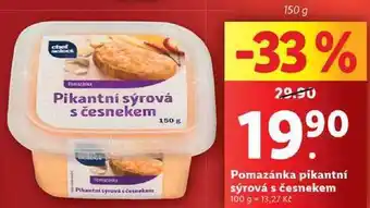 Lidl Pomazánka pikantní sýrová s česnekem, 150 g nabídka