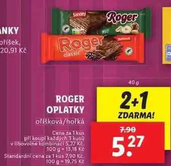 Lidl Roger oplatky, 40 g nabídka