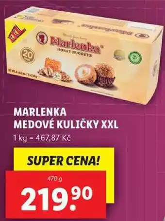 Lidl Marlenka medové kuličky xxl, 470 g nabídka