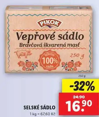 Lidl Selské sádlo, 250 g nabídka