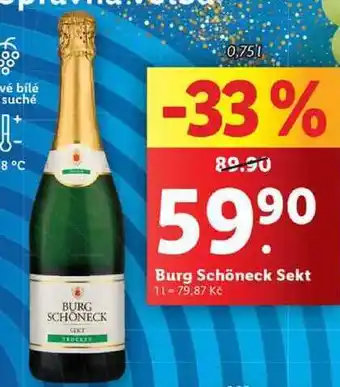 Lidl Burg schöneck sekt, 0,75 l nabídka