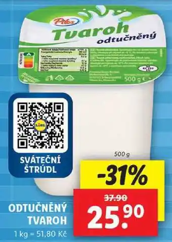 Lidl Odtučněný tvaroh, 500 g nabídka