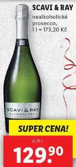 Lidl Scavi & ray nealkoholické prosecco, 0,75 l nabídka