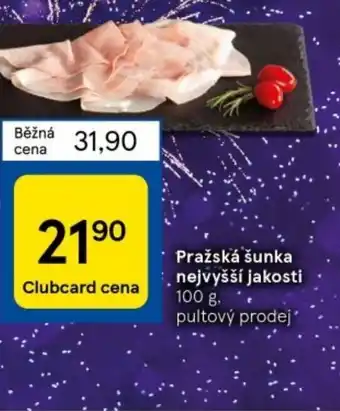 Tesco Pražská šunka nejvyšší jakosti nabídka