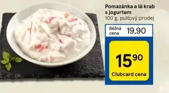 Tesco Pomazánka a lá krab s jogurtem nabídka