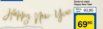 Tesco Závěsný nápis Happy New Year nabídka