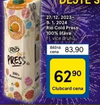Tesco Rio Cold Press 100% šťáva nabídka