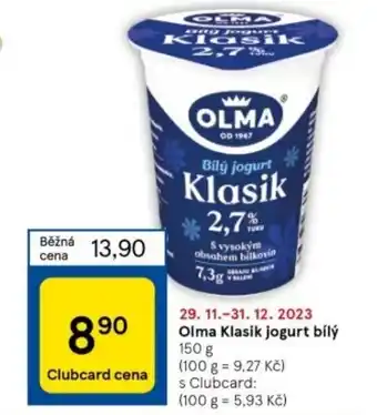 Tesco Olma Klasik jogurt bílý nabídka