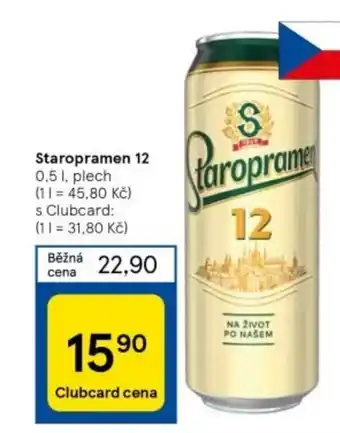 Tesco Staropramen 12 0,5 L nabídka