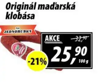 ZEMAN Originál madarská klobása nabídka