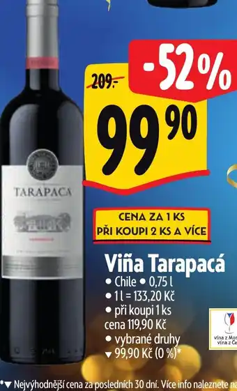 Albert Viña Tarapacá nabídka