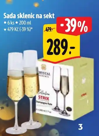 Albert Sada sklenic na sekt nabídka
