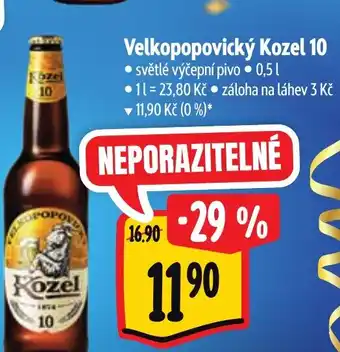 Albert Velkopopovický Kozel 10 nabídka