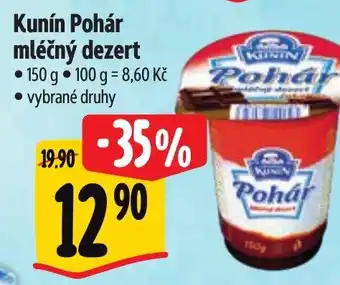 Albert Kunín Pohár mléčný dezert nabídka